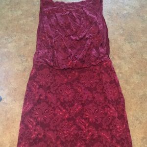 Burgundy sleeveless dress